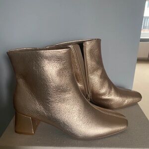 Chic Gold Ankle Booties